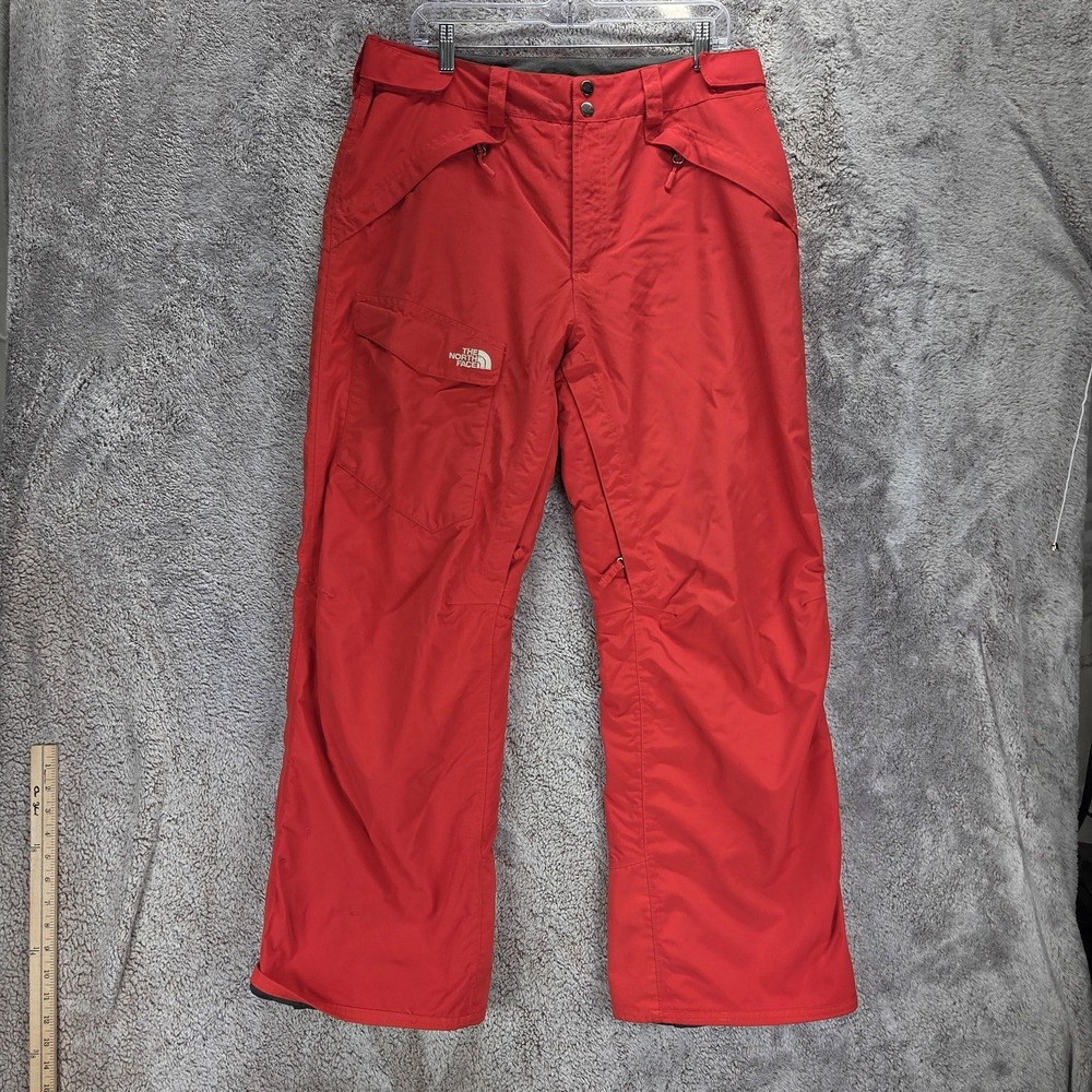 The North Face Pants Mens Large Red HyVent Insulated Ski Snow Zip Pockets